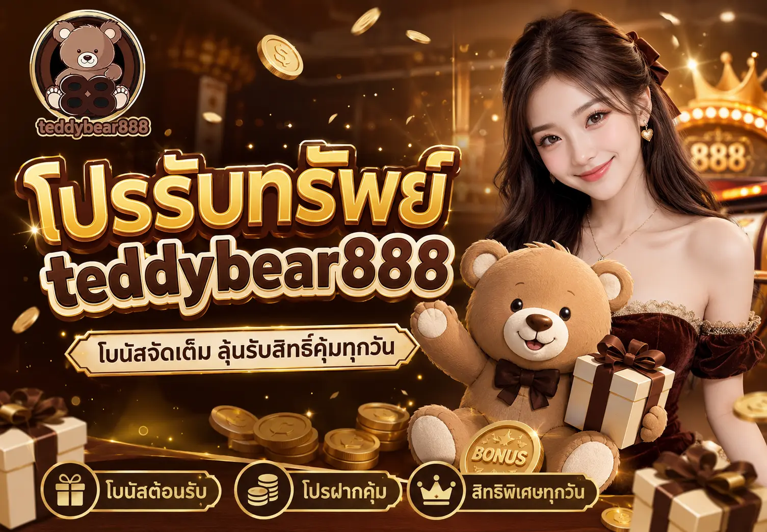 โปรโมชั่น teddybear888 สำหรับสมาชิกใหม่ เริ่มต้นใช้งานได้ง่ายผ่านมือถือ